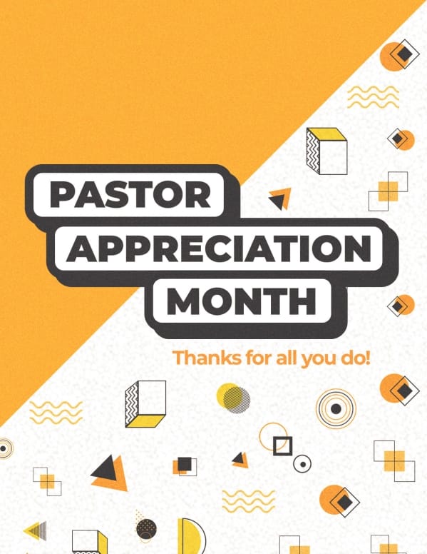 Pastor Appreciation Yellow Church Flyer