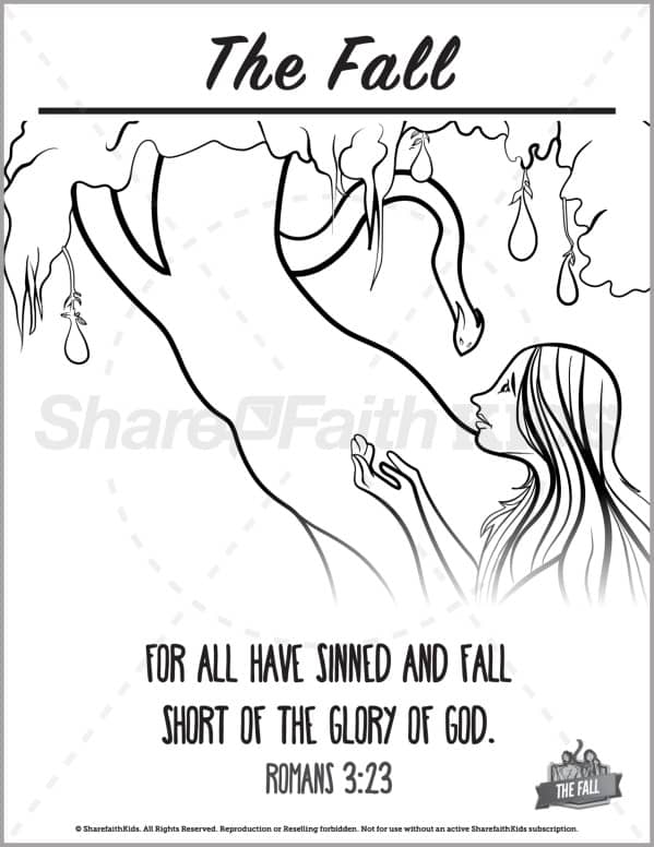 Genesis 3 The Fall Preschool Coloring Pages