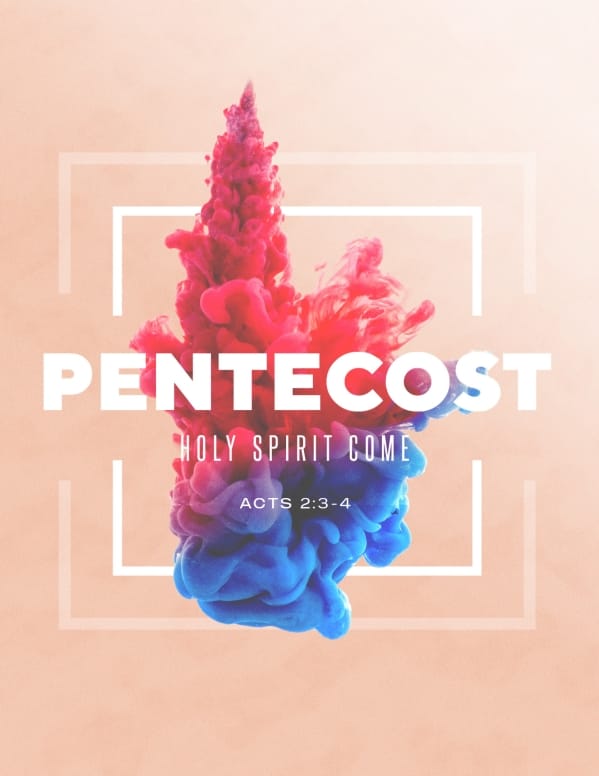 Pentecost Holy Spirit Come Church Flyer