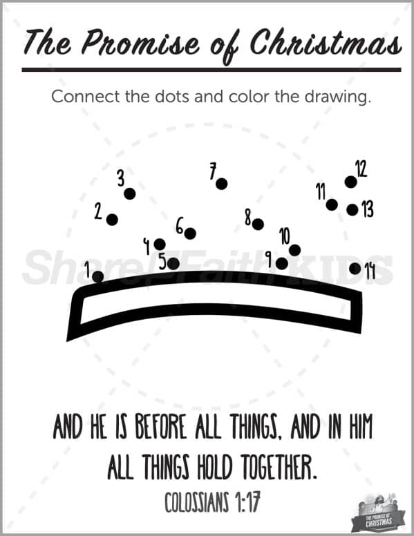 Matthew 2 The Promise of Christmas Preschool Dot to Dot