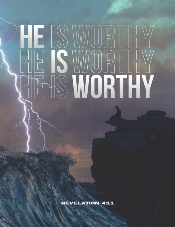 He is Worthy Church Flyer