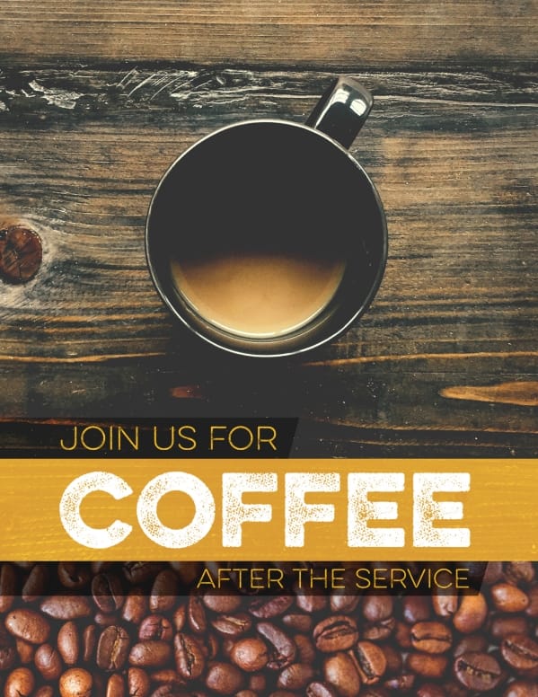 Coffee Shop Ministry Church Flyer