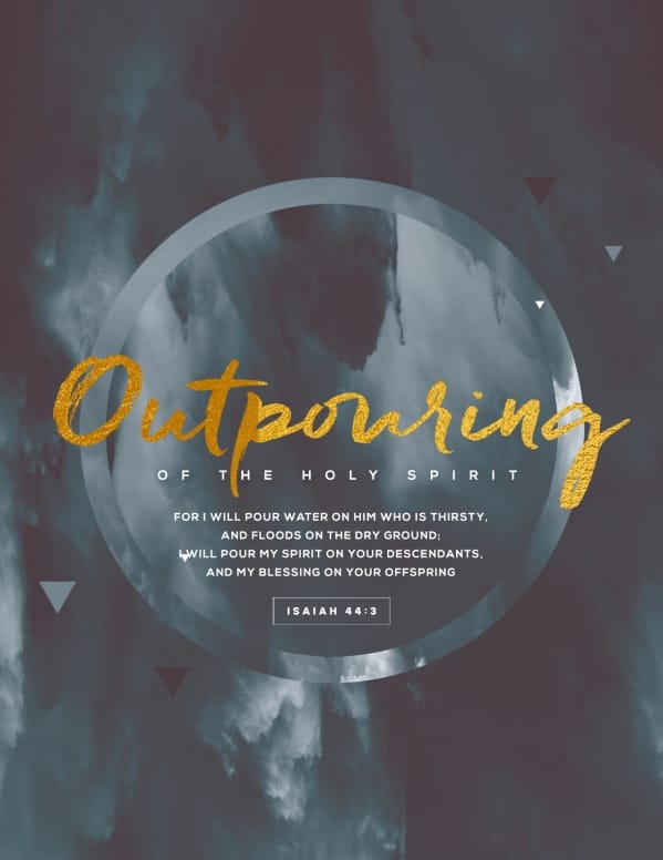Outpouring of the Holy Spirit Church Flyer