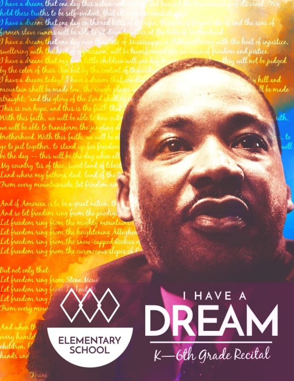 I Have A Dream Martin Luther King Church Flyer