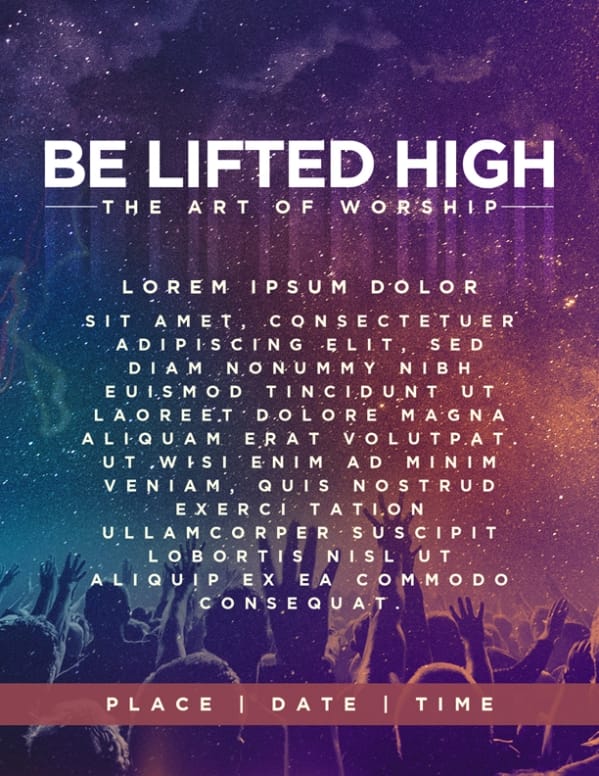 Be Lifted High Church Flyer