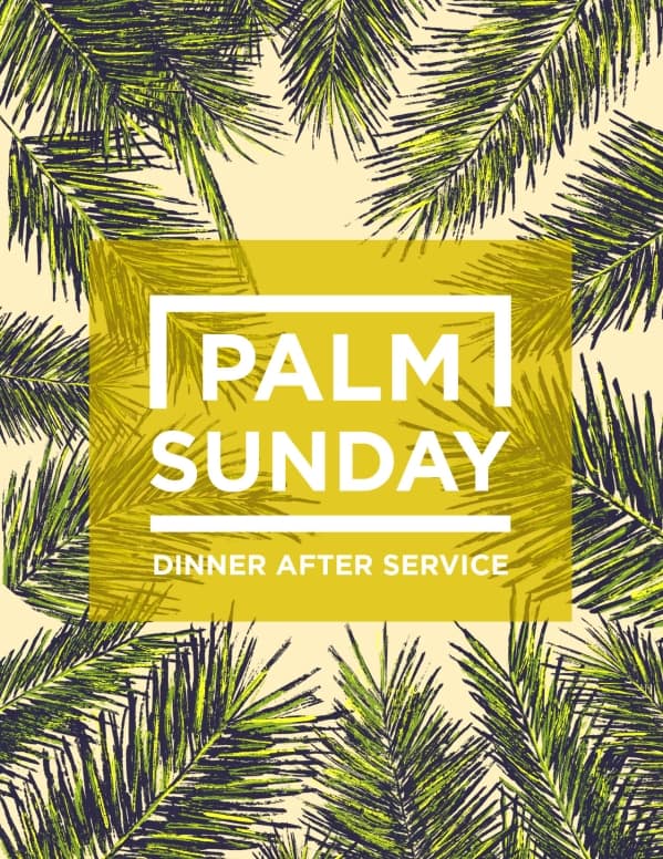 Palm Sunday Palm Branches Flyer
