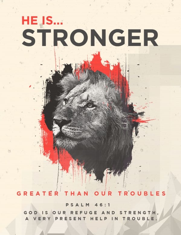 God Is Our Refuge And Strength Church Flyer