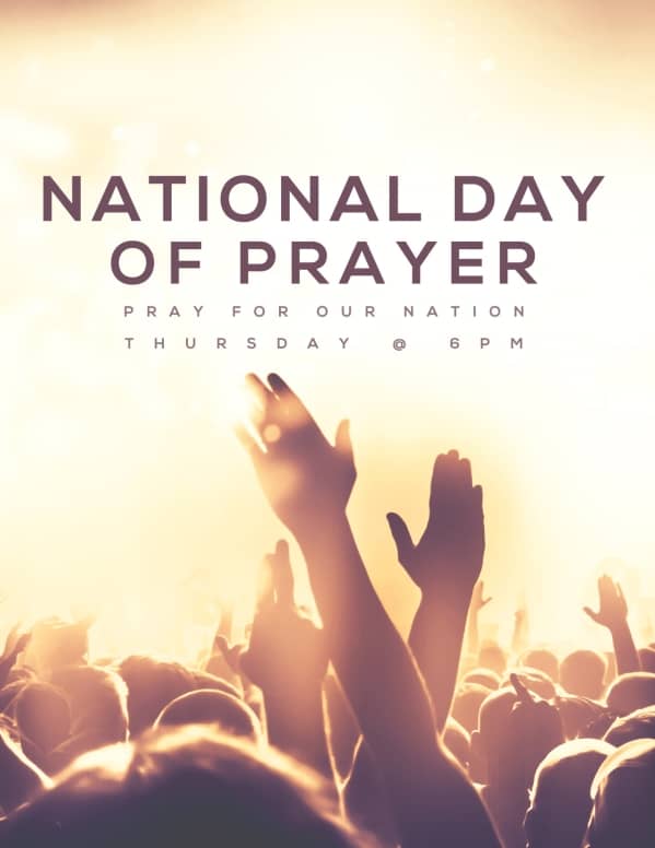 National Day of Prayer Worship Church Flyer