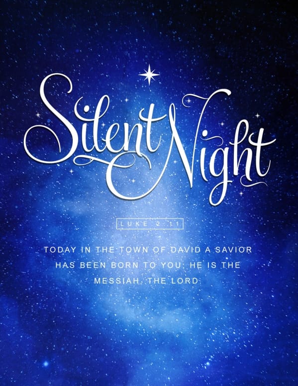 Silent Night Christmas Flyer Template