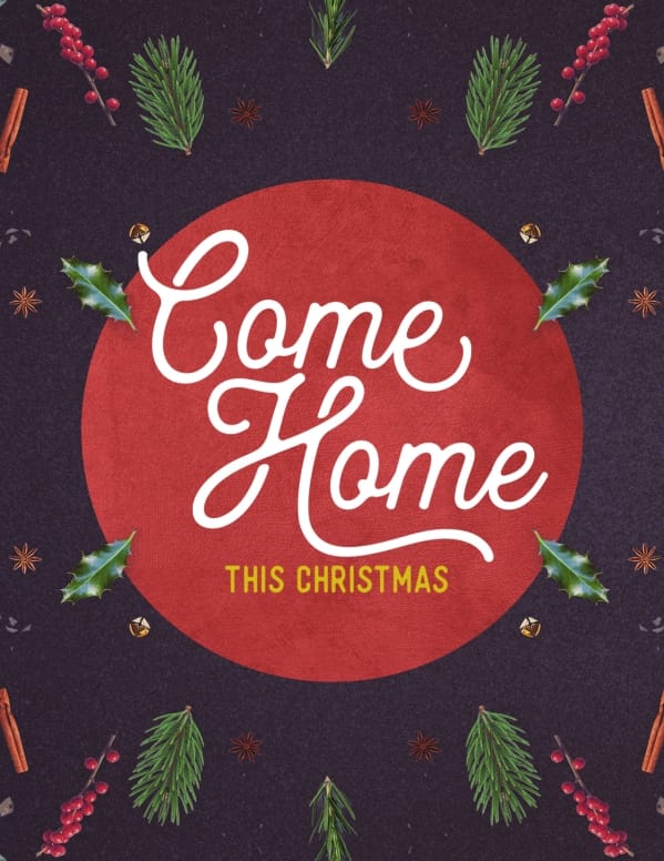 Come Home This Christmas Church Flyer