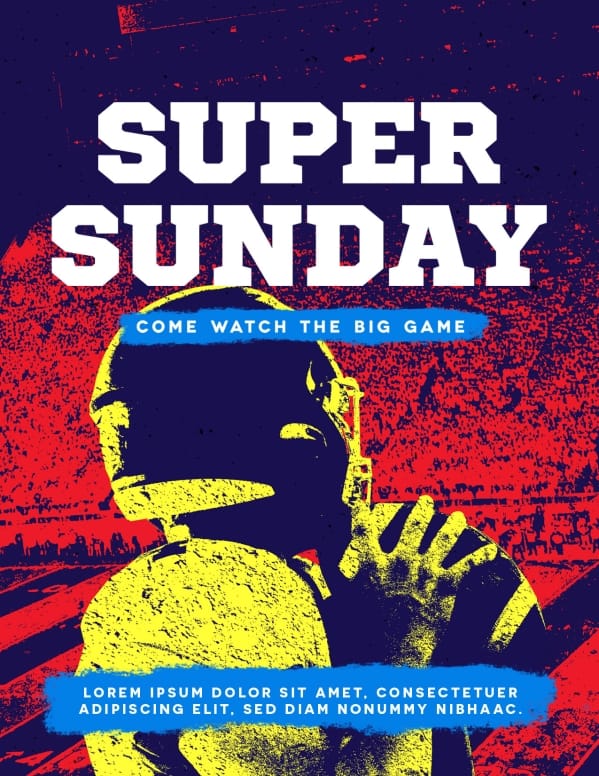 Super Sunday Football Church Flyer