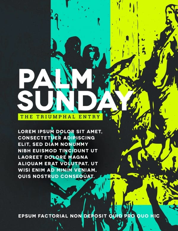 Palm Sunday Triumphal Entry Flyer Template