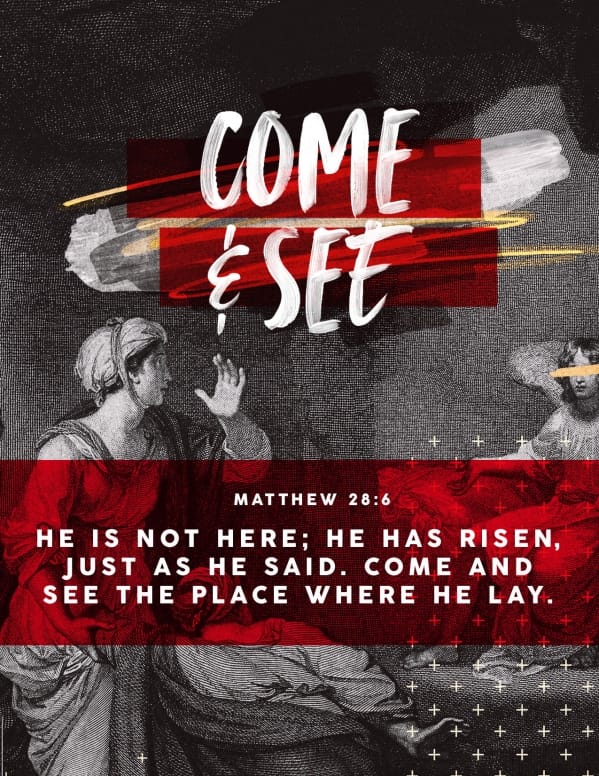 He Is Not Here For He Is Risen Easter Flyer Template