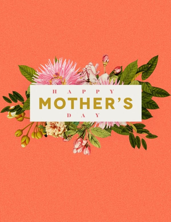 Mother's Day Flower Church Flyer