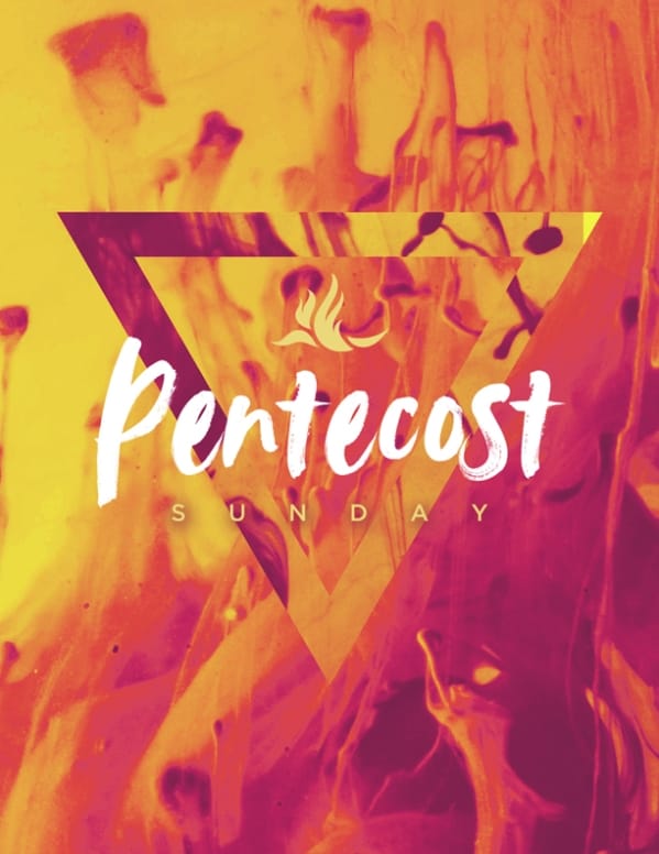 Pentecost Sunday Church Service Flyer Template