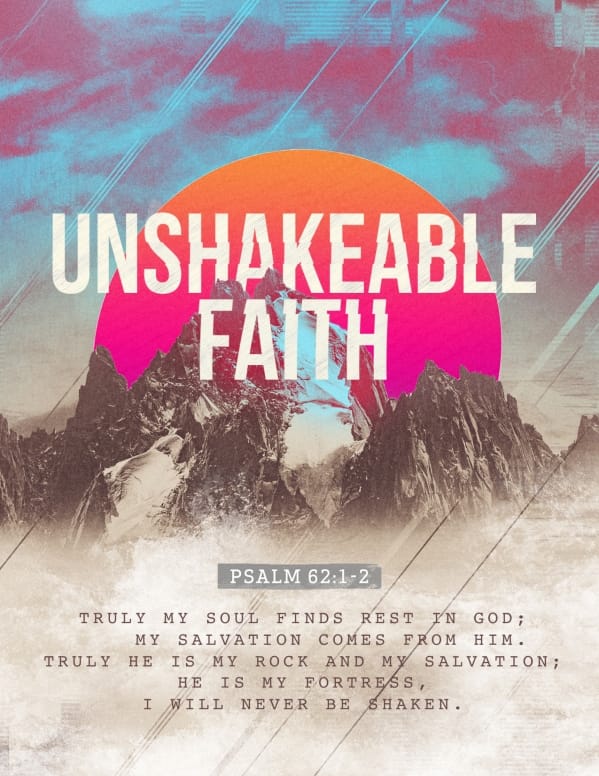 Unshakeable Faith Sermon Series Flyer Template