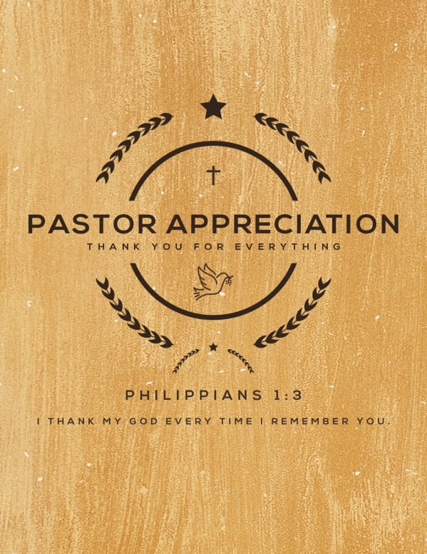 Pastor Appreciation Service Flyer