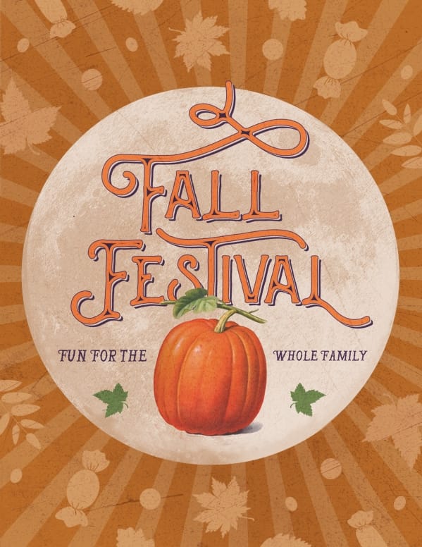 Fall Festival Pumpkin Church Flyer