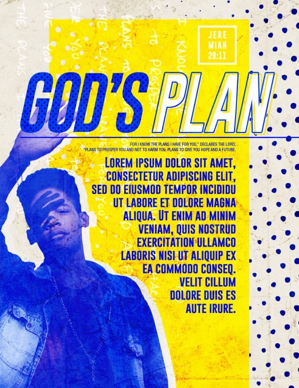 God's Plan Church Flyer Template