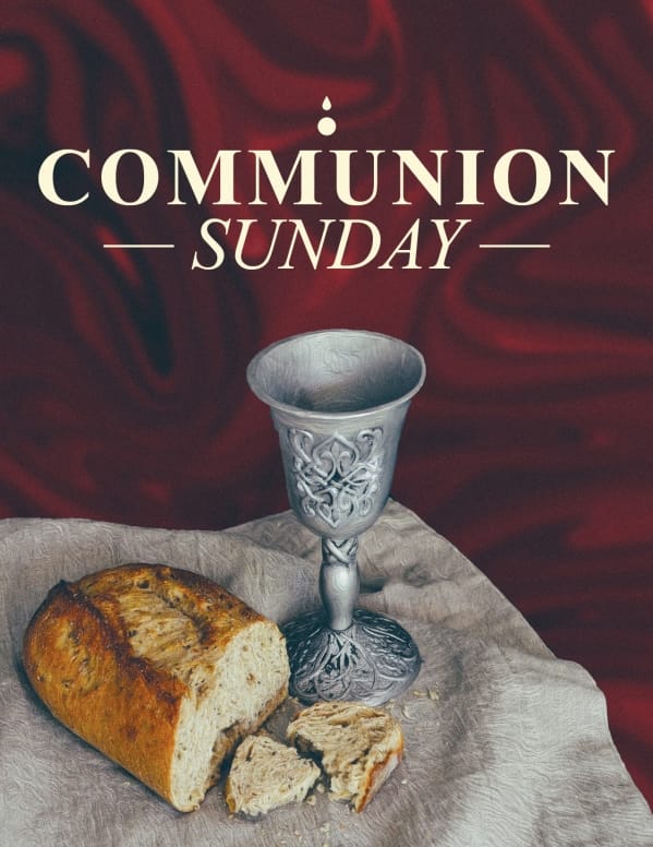Communion Sunday Service Flyer Template