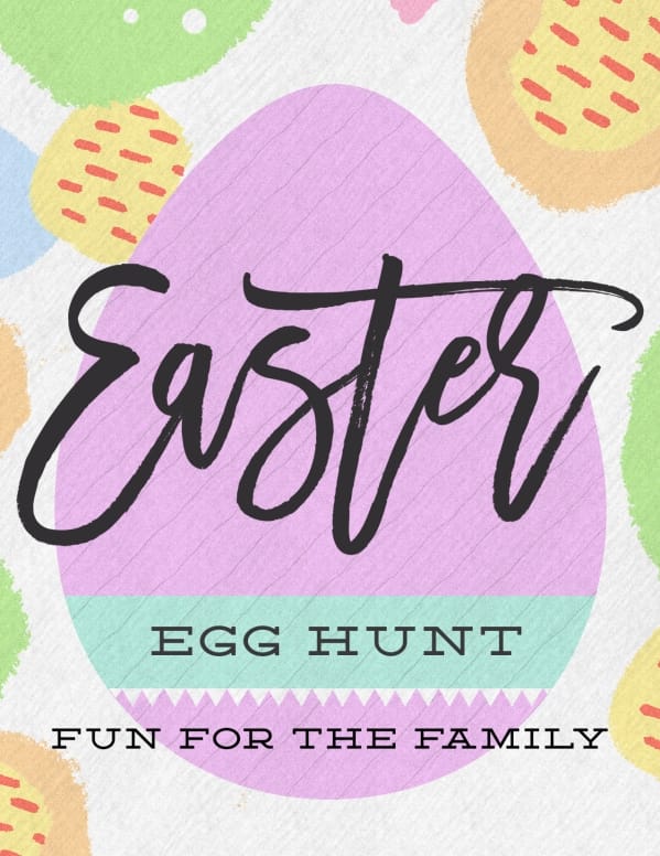 Easter Egg Hunt Pastel Church Flyer