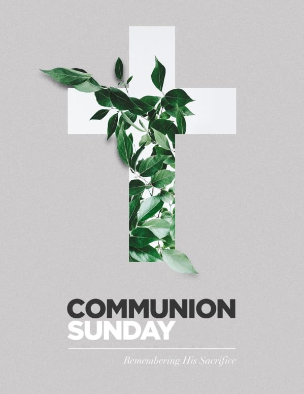 Communion Sunday Cross Church Flyer