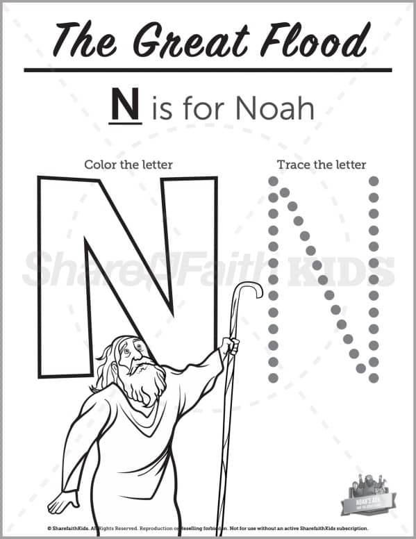 Genesis 10 Noahs Ark Preschool Letter Coloring