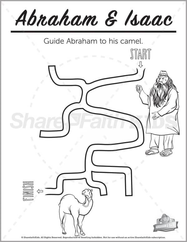 Genesis 22 Abraham and Isaac Preschool Mazes
