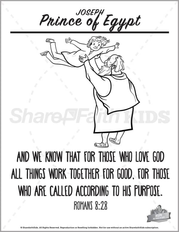 Genesis 50 The Story of Joseph Preschool Coloring Pages