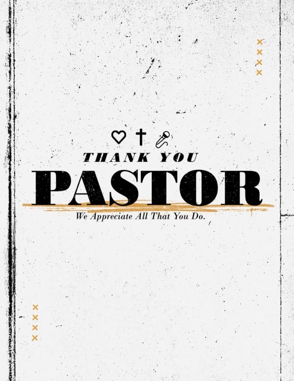 Pastor Appreciation Sunday Church Flyer