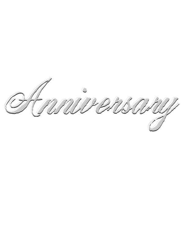 Anniversary Script with Shadow effect