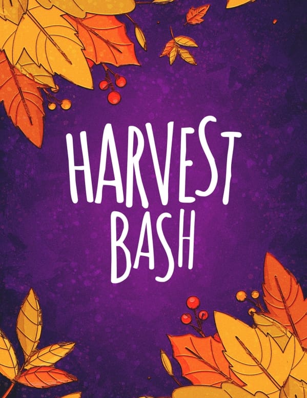 Harvest Bash Church Flyer 2022