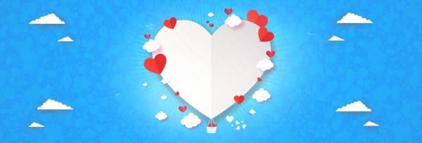 Love Is In The Air Valentine's Day Website Banner