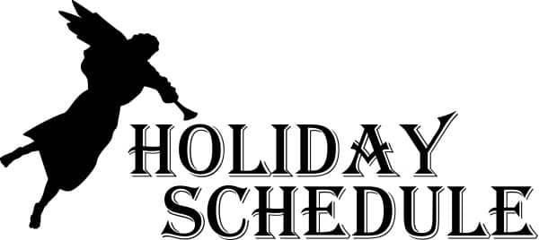 Stark Angel Silhouette Holiday Schedule