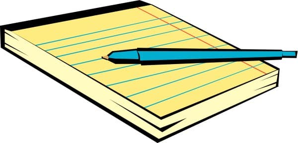 Pen and Yellow Notepad