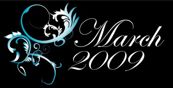 March 2009 Clipart