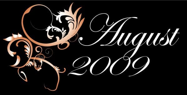 August 2009 Clipart