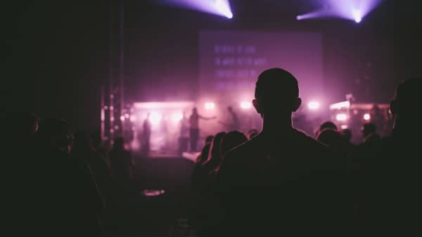 Worship Music at Church Stock Photo