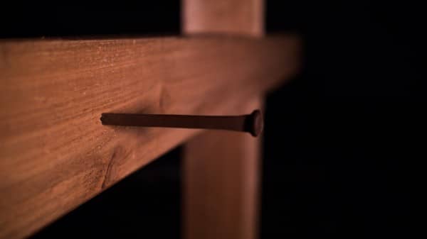 Nail In A Cross Christian Stock Photo