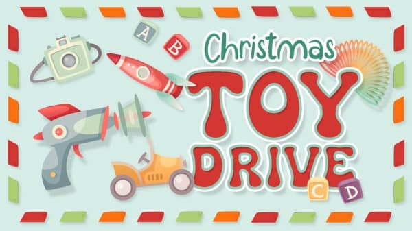 Christmas Toy Drive Church Event Title Graphics