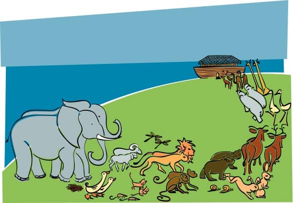 Animals Boarding the Ark
