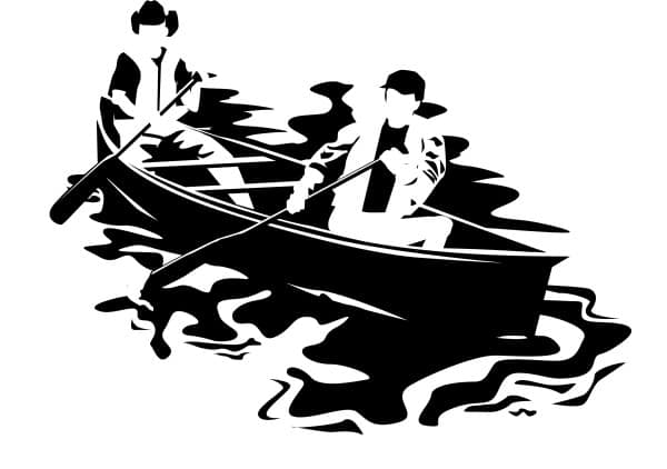 Canoe on a Lake for Church Camp