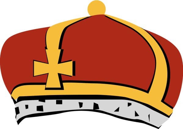 Red and Grey Bishop's Crown