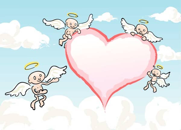 Angels Surrounding a Heart