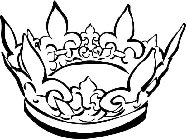 Black and White Crown Clipart
