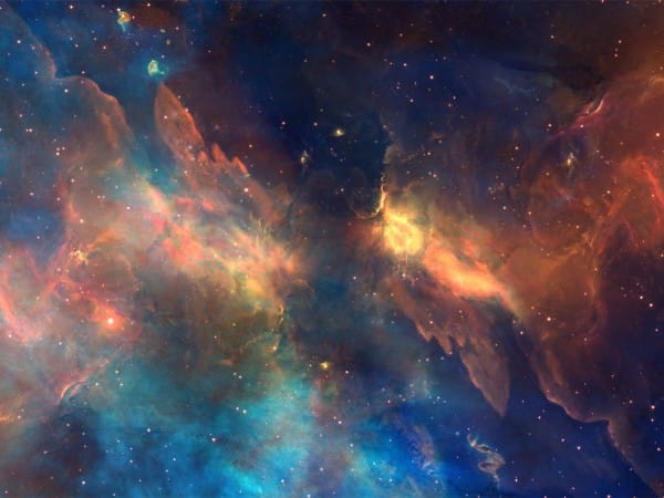 Starry Nebula Christian Worship Background