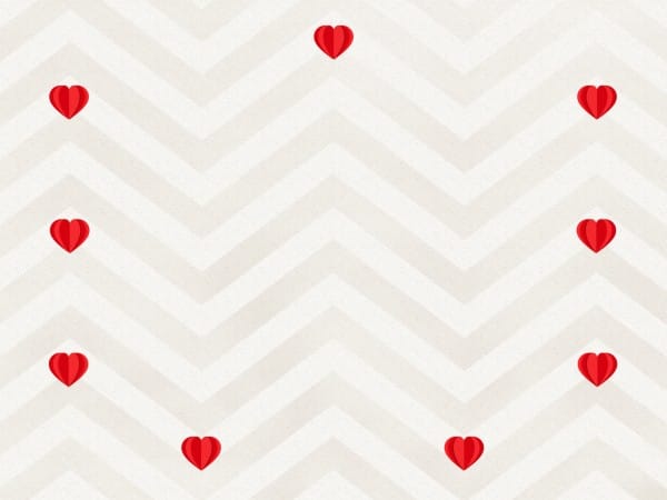 Paper Hearts Valentine's Day Worship Background
