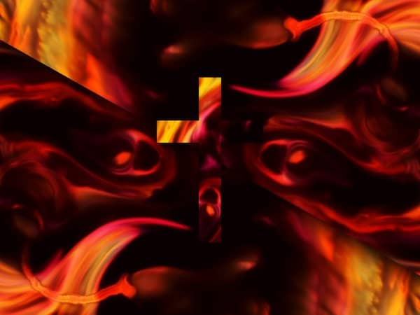 Abstract Galaxy Cross Worship Background