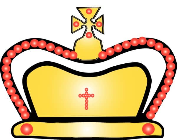 Gold and Red Crown Clip Art