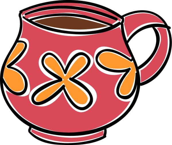 Red and Orange Coffee Mug Clipart